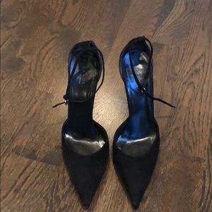 Gucci black suede heels
